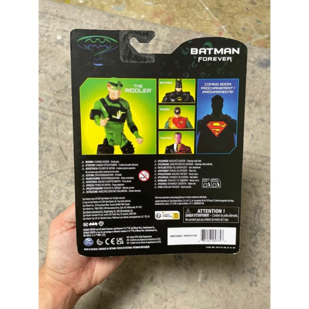 DC Retro Batman Forever The Riddler Action Figure Spin Master NEW - Picture 2 of 2